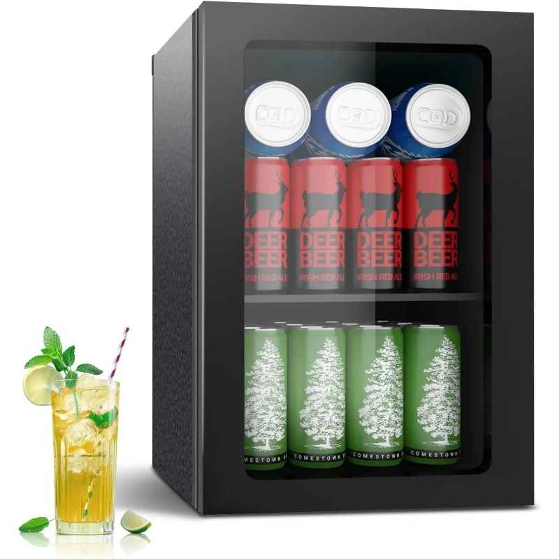 Wine Beer Mini Fridge - Kulkas Mini 24 Kaleng dengan Pintu