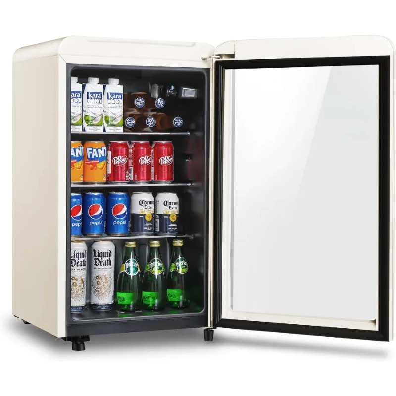 Wine Beer Mini Fridge - Kulkas Minuman Retro 3.2 Cu.ft Mini