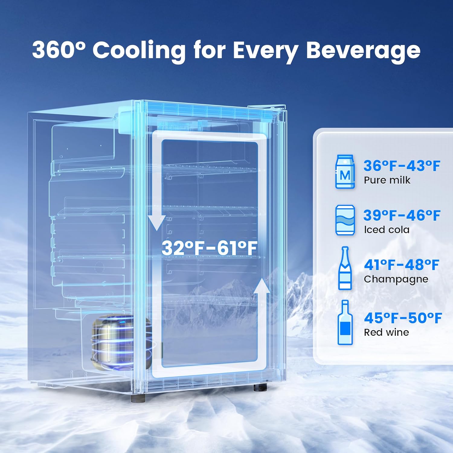 Kulkas Minuman 4.5 Cu.Ft, Kapa - Wine Beer Mini Fridge ulasan dan harga