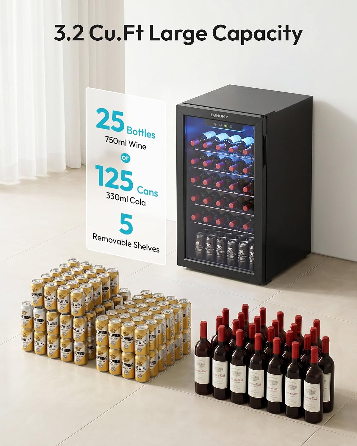 Pendingin Minuman 125 Kaleng d - Wine Beer Mini Fridge ulasan dan harga