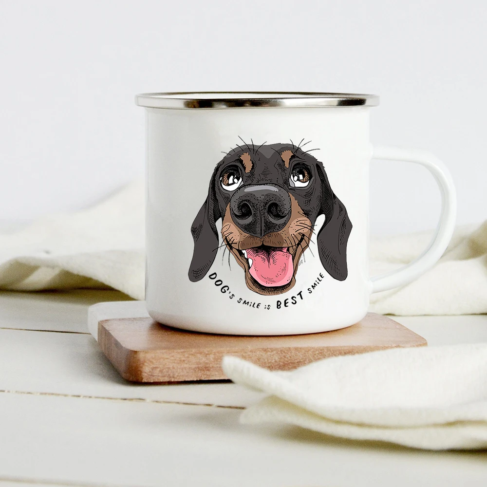 Lucu Dachshund cetak kreatif E - Wine Beer Coffee Drink ulasan dan harga