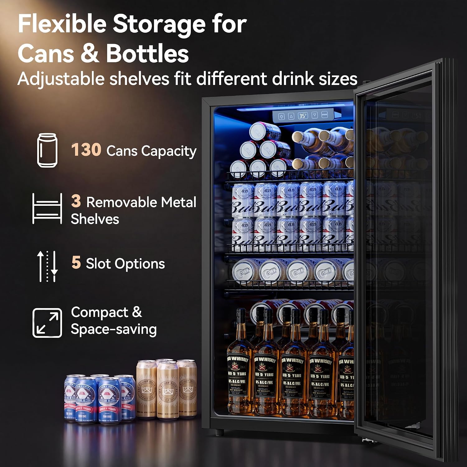 Kulkas Minuman Mini 130 Kaleng - Wine Beer Mini Fridge ulasan dan harga