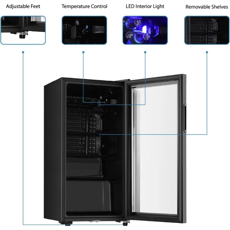 Kulkas Minuman, Kulkas Mini 3. - Wine Beer Mini Fridge ulasan dan harga
