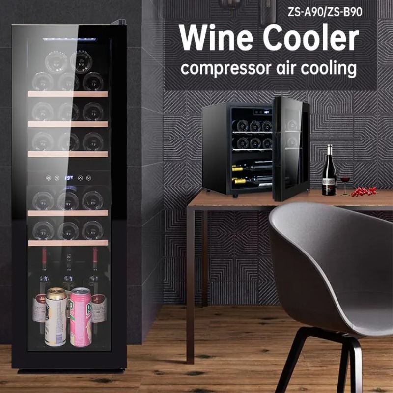 Lemari Pendingin Kaca Supermar - Wine Beer Mini Fridge ulasan dan harga